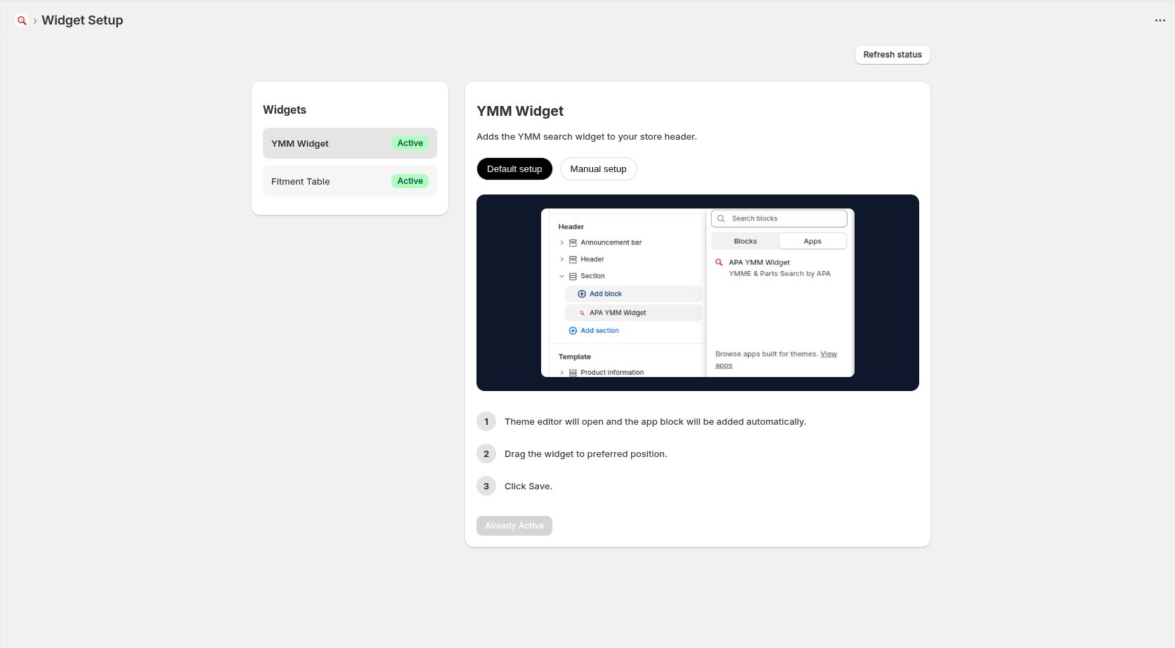 YMM Default Setup Screenshot